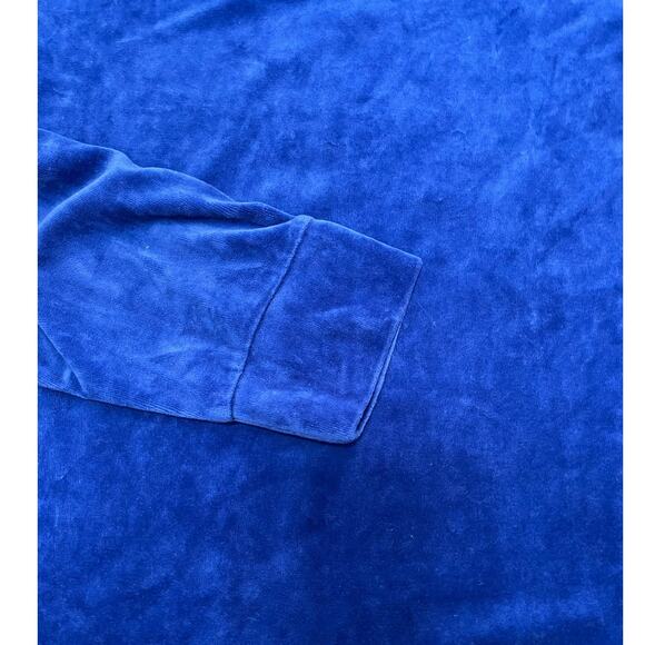 Denim & Co. Women's Long Sleeve Soft Cozy Velour Cowl Neck Tunic Top Blue Medium - Picture 3 of 7